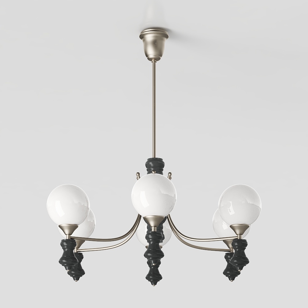 Vintage Chandelier 3D Model – Classic Design with Low Polycount
