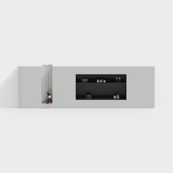 Minimalist Wall Unit 3D model
