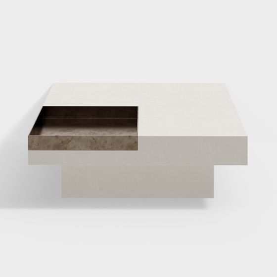 Elegant Low-Poly Floating Coffee Table 3D model