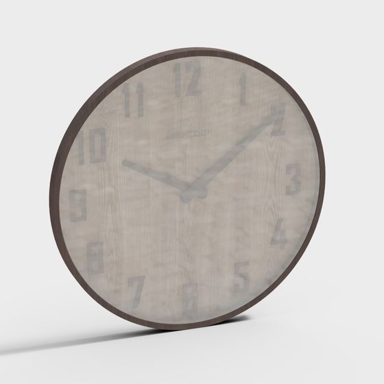 Elegant Low-Polygon Clock 3D model