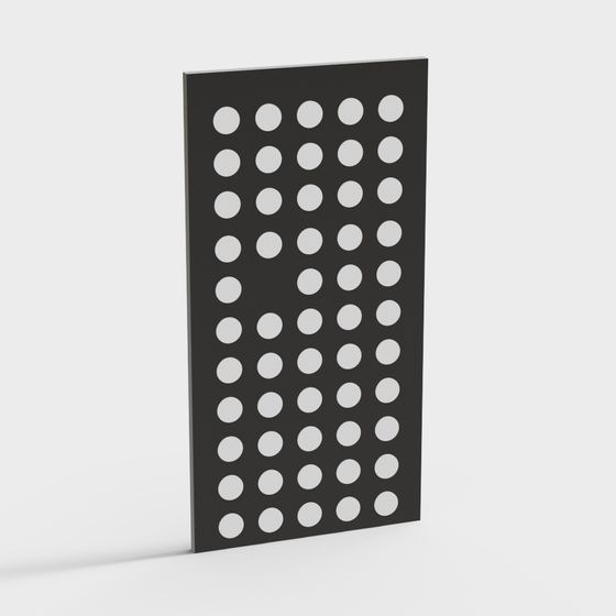 Grid Gate 3D model in Low Poly Style