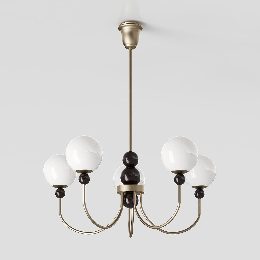 Elegant Retro-Modern Chandelier 3D model