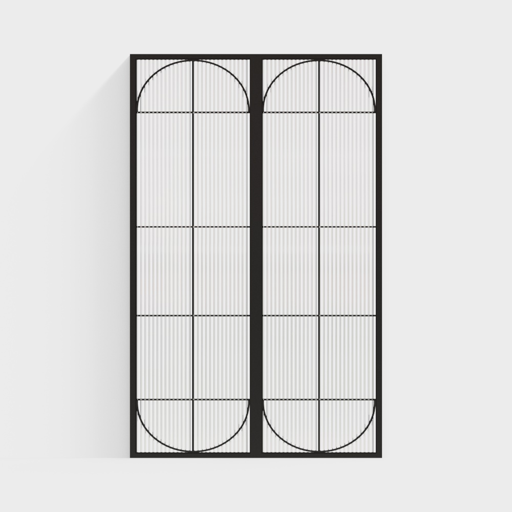 French retro restaurant sliding door