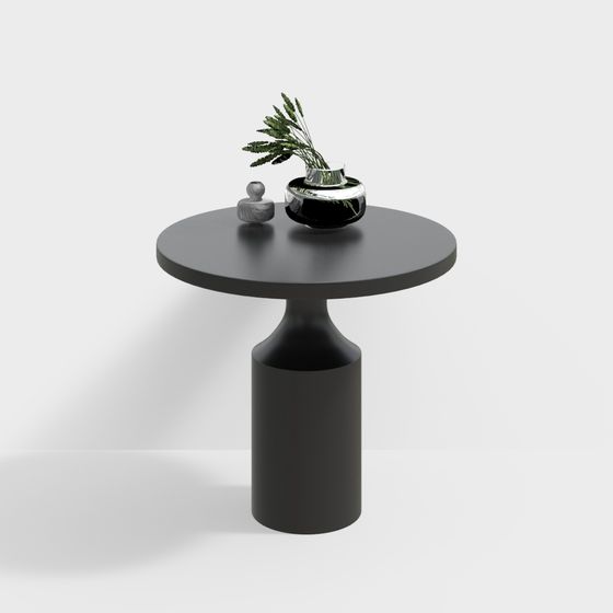 Stylish Low-Polygon Round Table 3D model