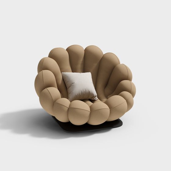 Современное минималистичное оранжевое кресло с подлокотниками