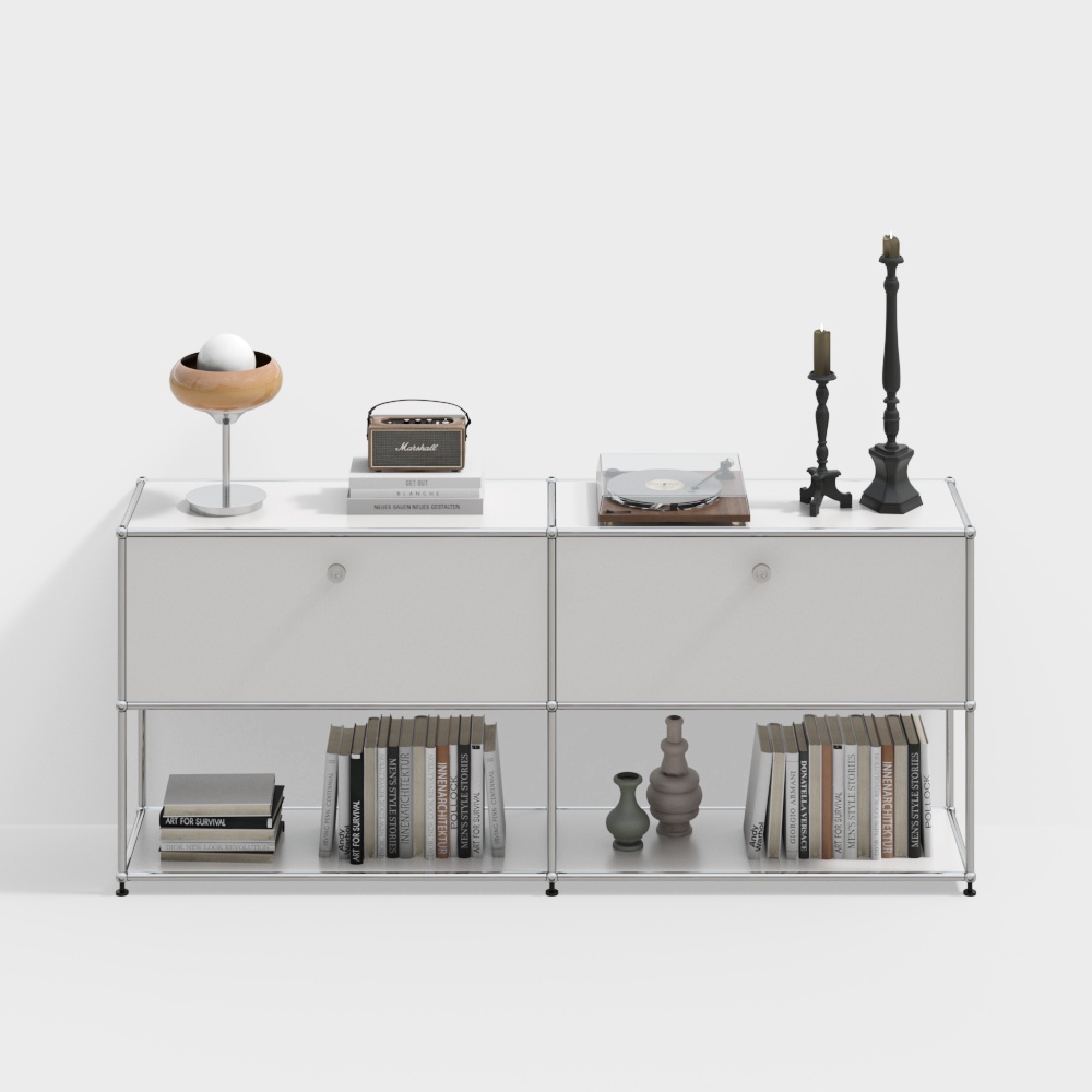 Urban Sideboard 3D Model – Minimalist White Lacquer