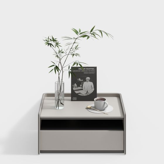 Modern Minimalist Bedside Table 3D model