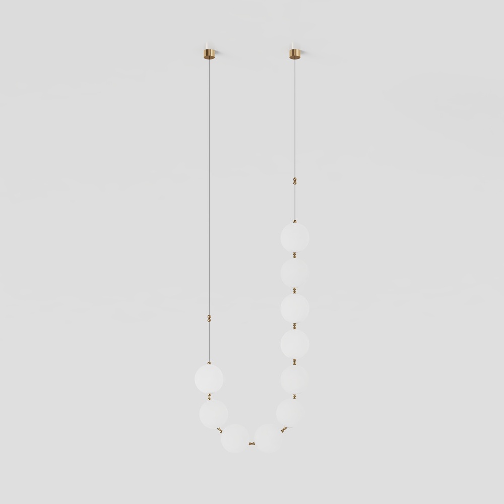 Hanging Sphere Pendant Light 3D Model – Frosted Glass Design