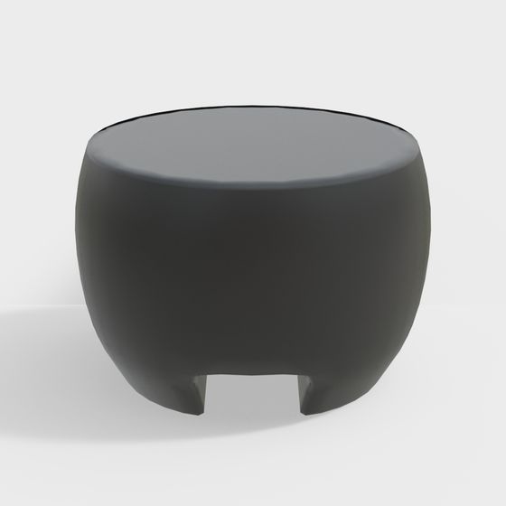 Elegant Round Stool 3D Model for Contemporary Design