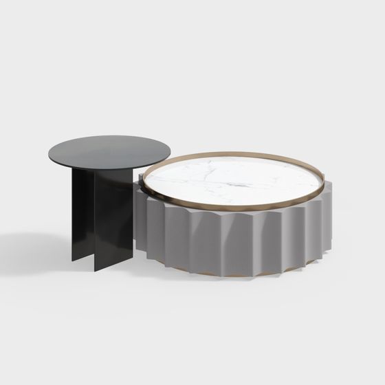 Wavy Side Table 3D Model for Modern Interiors
