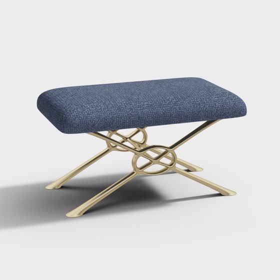 Elegant Footstool 3D model