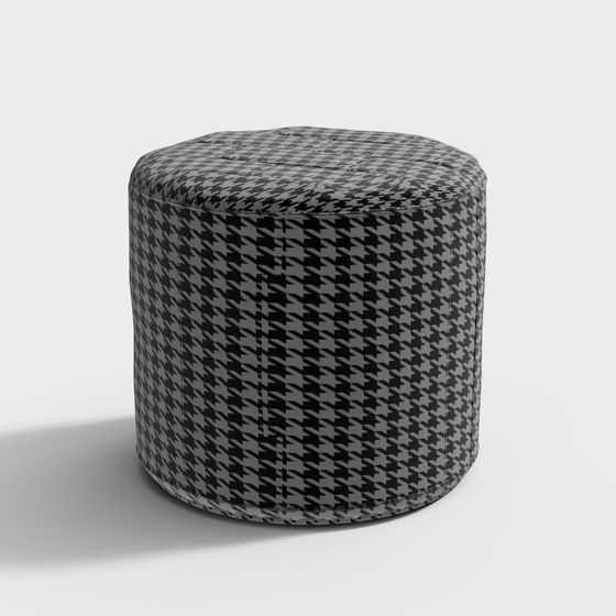Unique Low-Poly Round Stool 3D model