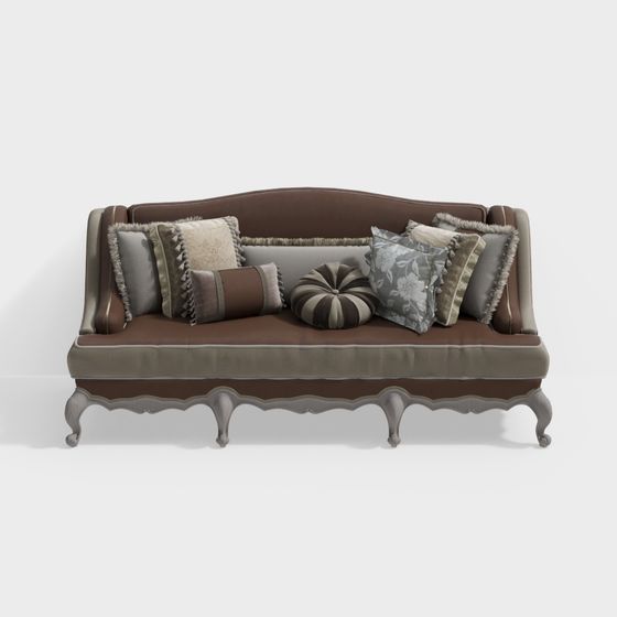 Elegant Living Room Sofa 3D model