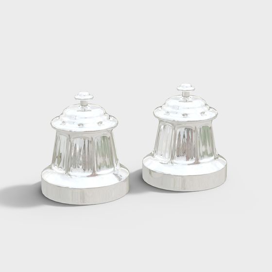 Elegant Glass Candle Holder 3D model