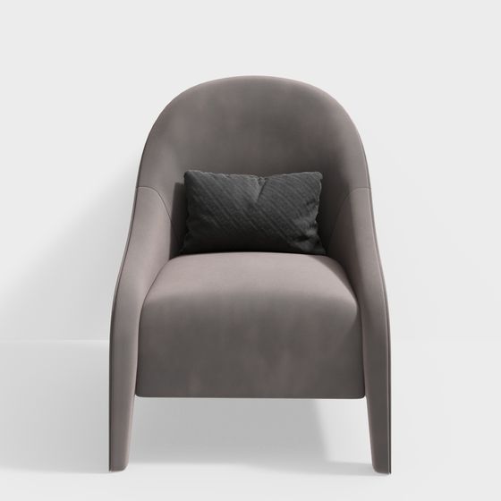 Elegant Curved Sofa 3D model for Modern Interiors