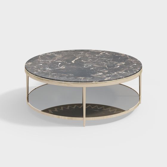 Elegant Round Coffee Table 3D model