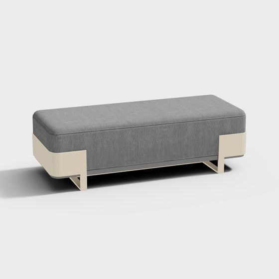 Urban Comfort Ottoman 3D model for Modern Spaces
