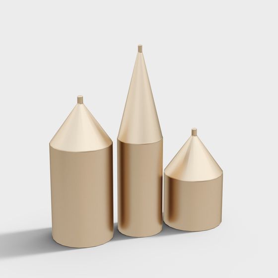 Elegant Cone Decoration 3D model