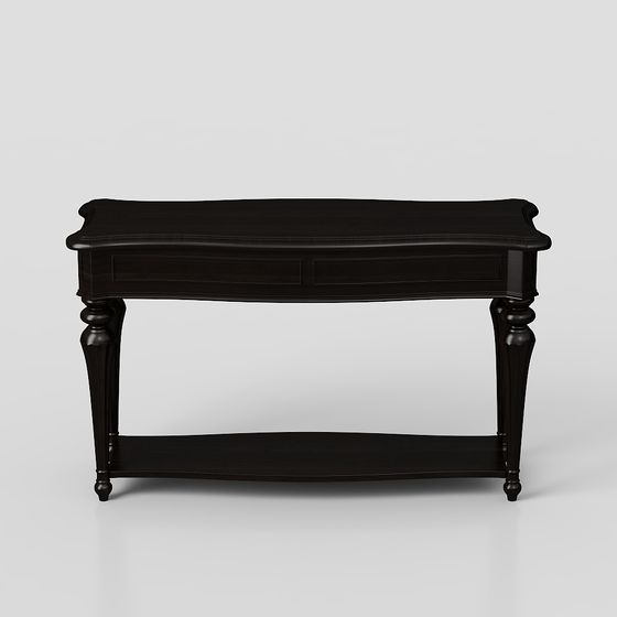 Classic Black Oak End Table 3D model for Modern Interiors