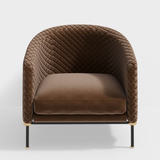 Elegant Low Poly Sofa 3D model for Modern Spaces