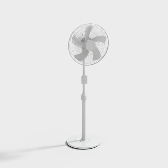 Minimalist Floor Fan 3D Model for Creative Projects