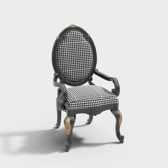 Vintage Luxury Armchair 3D model