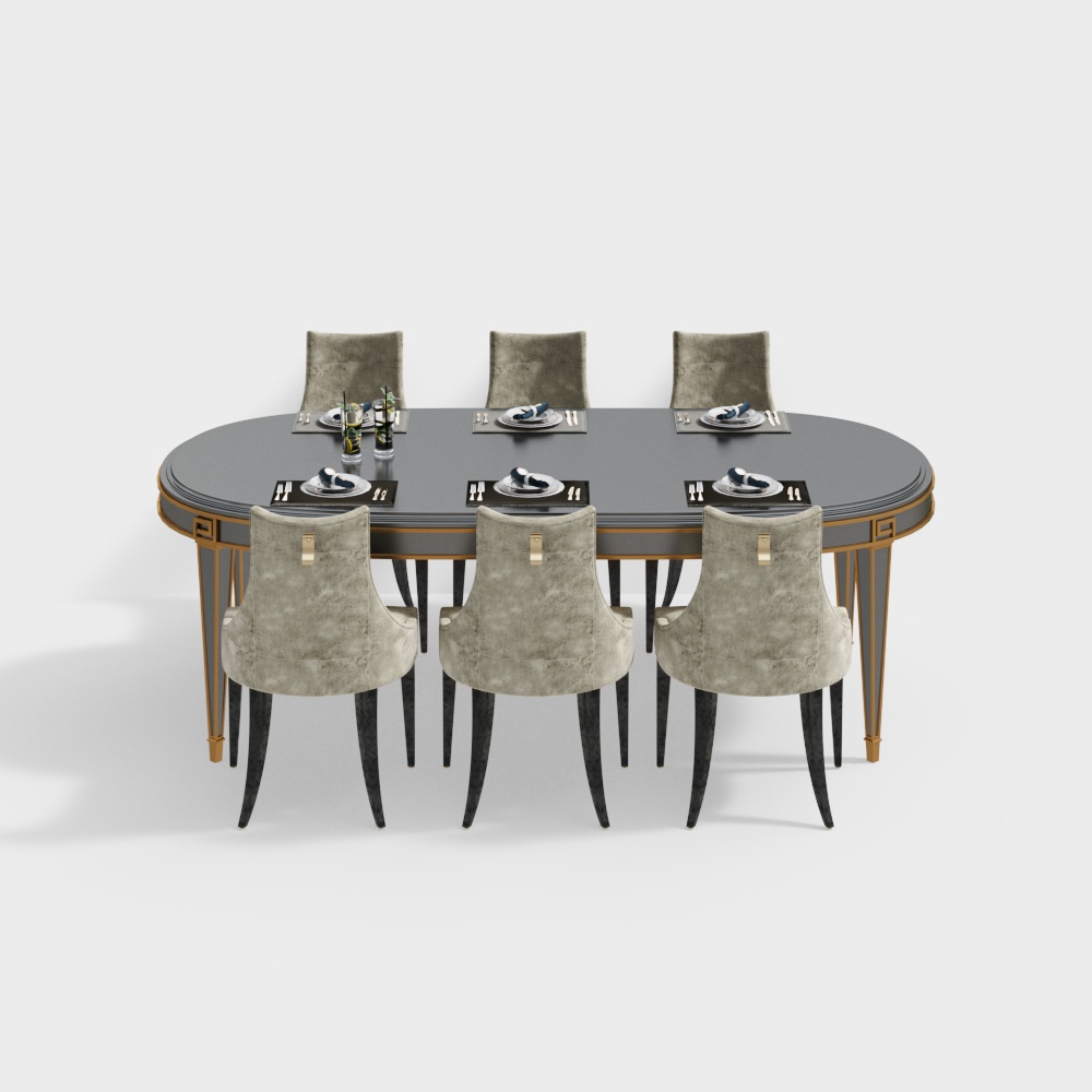 Jianou dining table and chair set 44