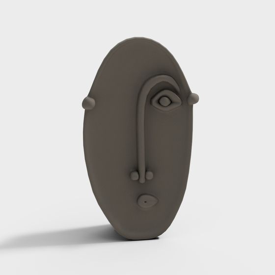 Abstract Low Poly Mask 3D model for Creative Projects