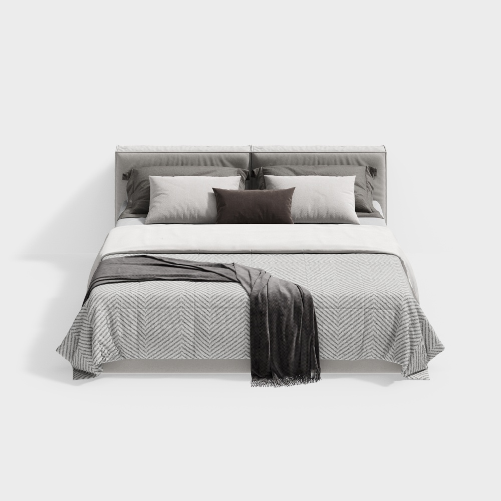 Moderne minimalistische Schlafzimmer Doppelbett