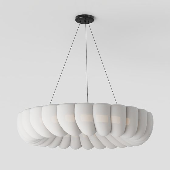 Elegant Low-Polygon Chandelier 3D model