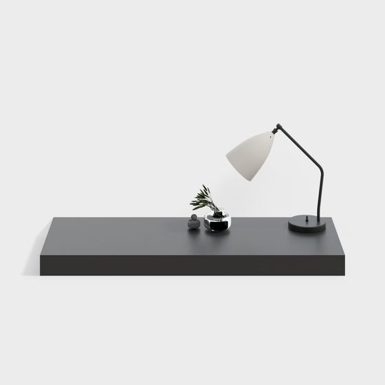 Elegant Low-Poly Table Lamp 3D Model for Modern Spaces