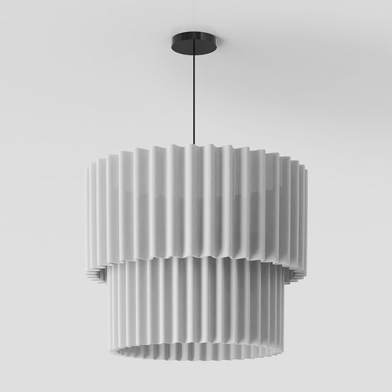 Stylish Low-Polygon Pendant Light 3D model