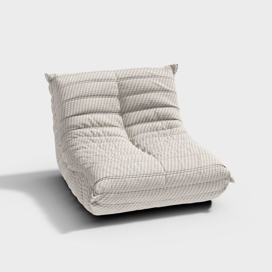 Elegant Low-Polygon Sofa Chair 3D model for Modern Interiors