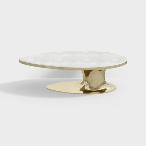 Elegant Marble Round Table 3D model