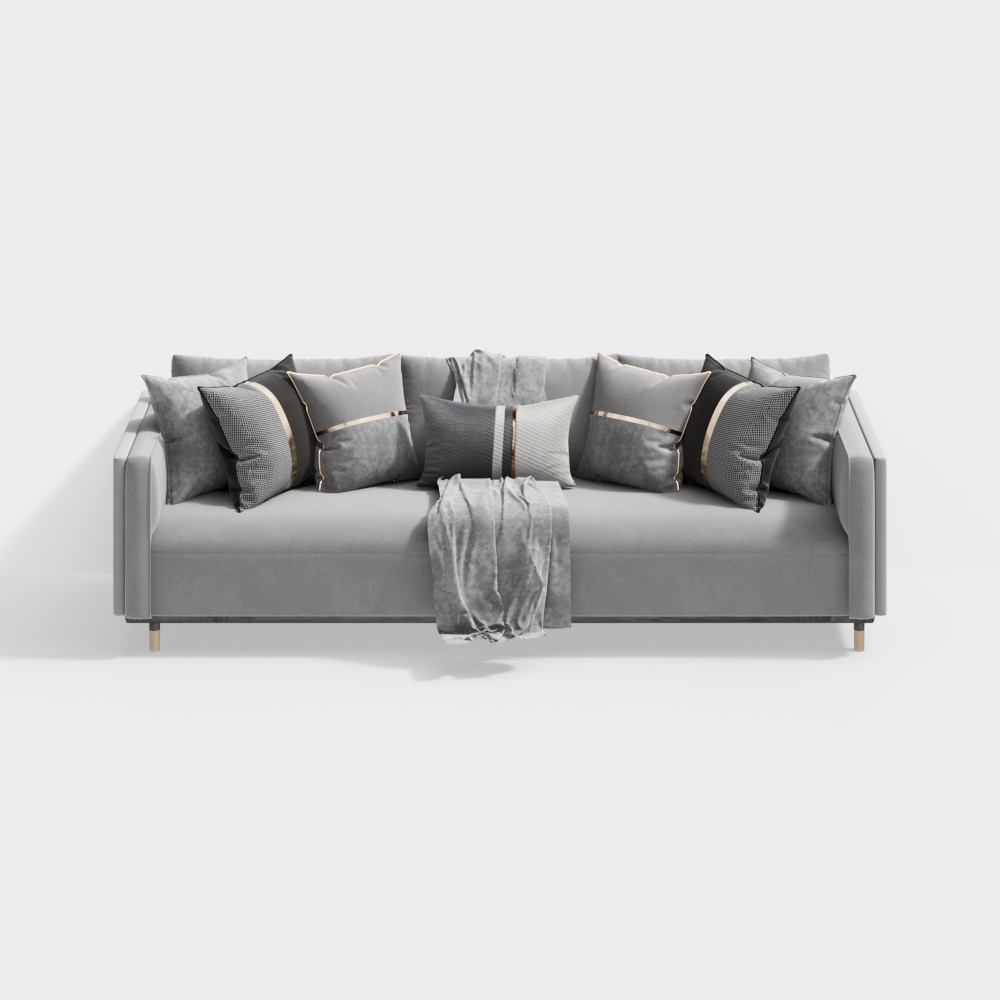 Modern living room multi-person sofa