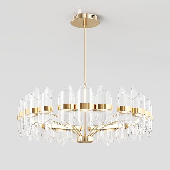 Elegant Modern Chandelier 3D model