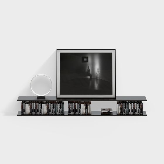 Sophisticated Low-Poly TV Cabinet 3D model for Modern Spaces