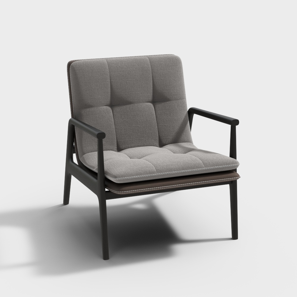 Modern minimalist bedroom wing chair