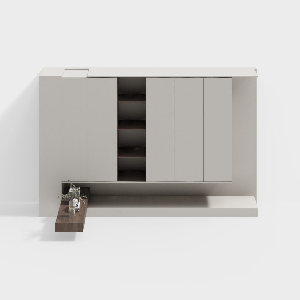 Modern minimalist bedroom wardrobe