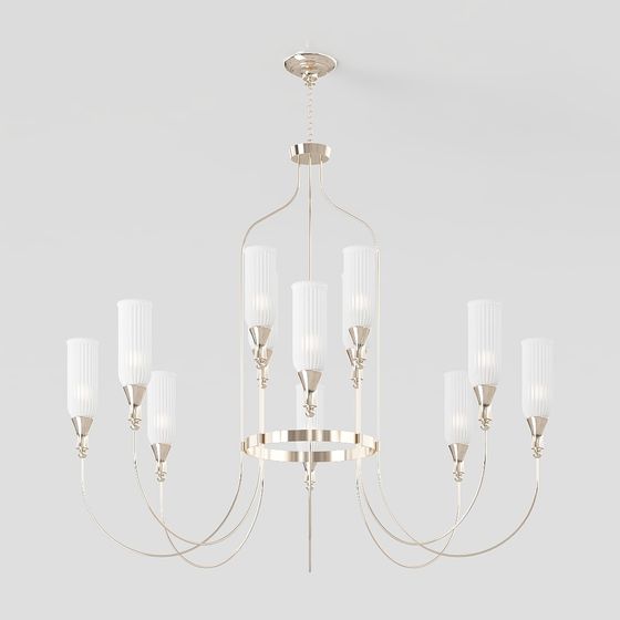 Elegant Modern Chandelier 3D Model