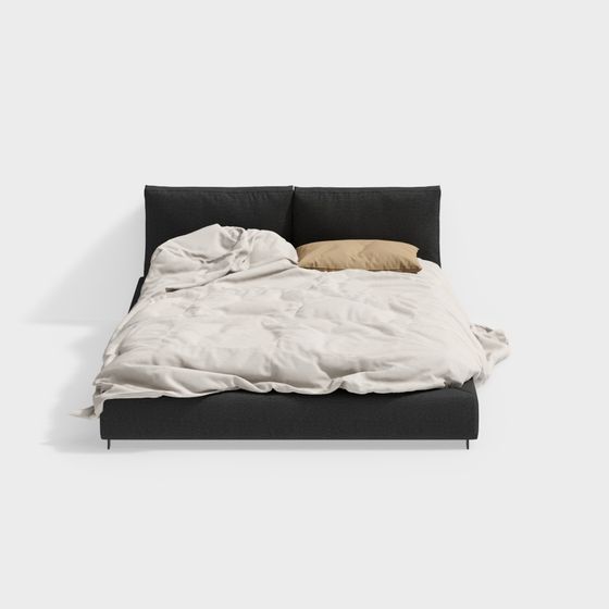 Modern Minimalist 3D Bed Model for Urban Living