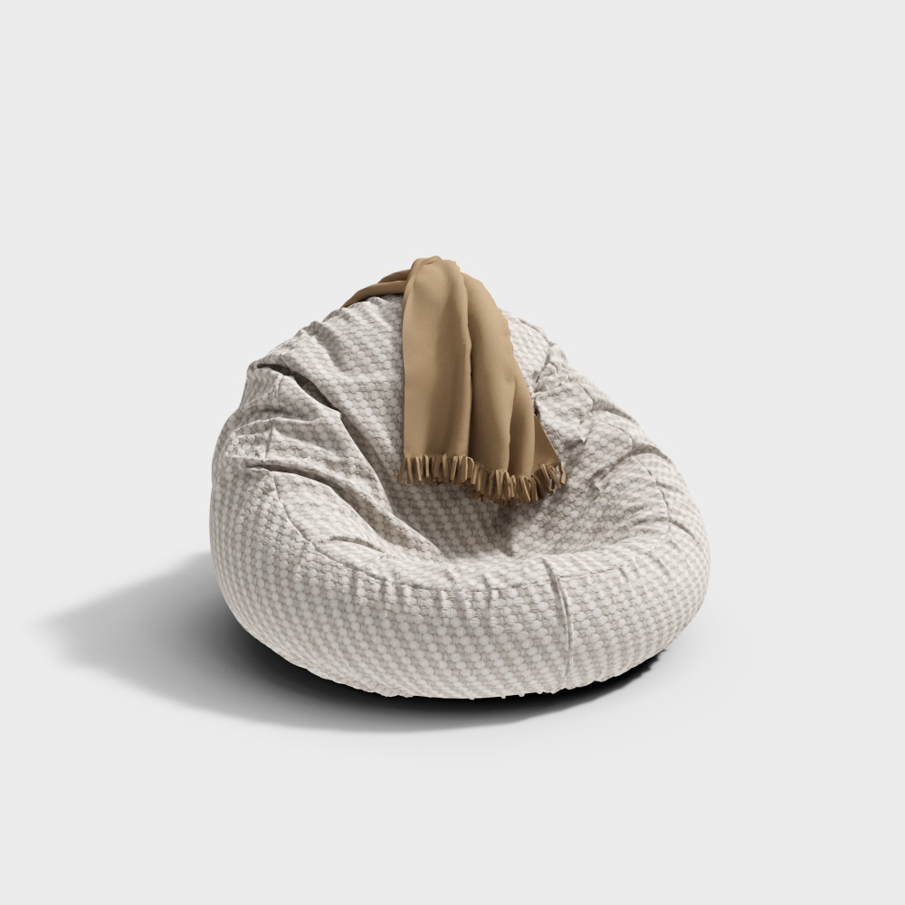 Comfortable Bean Bag Chair 3D Model – Scandinavian Style