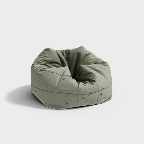 Stylish Low-Poly Bean Bag Chair 3D model