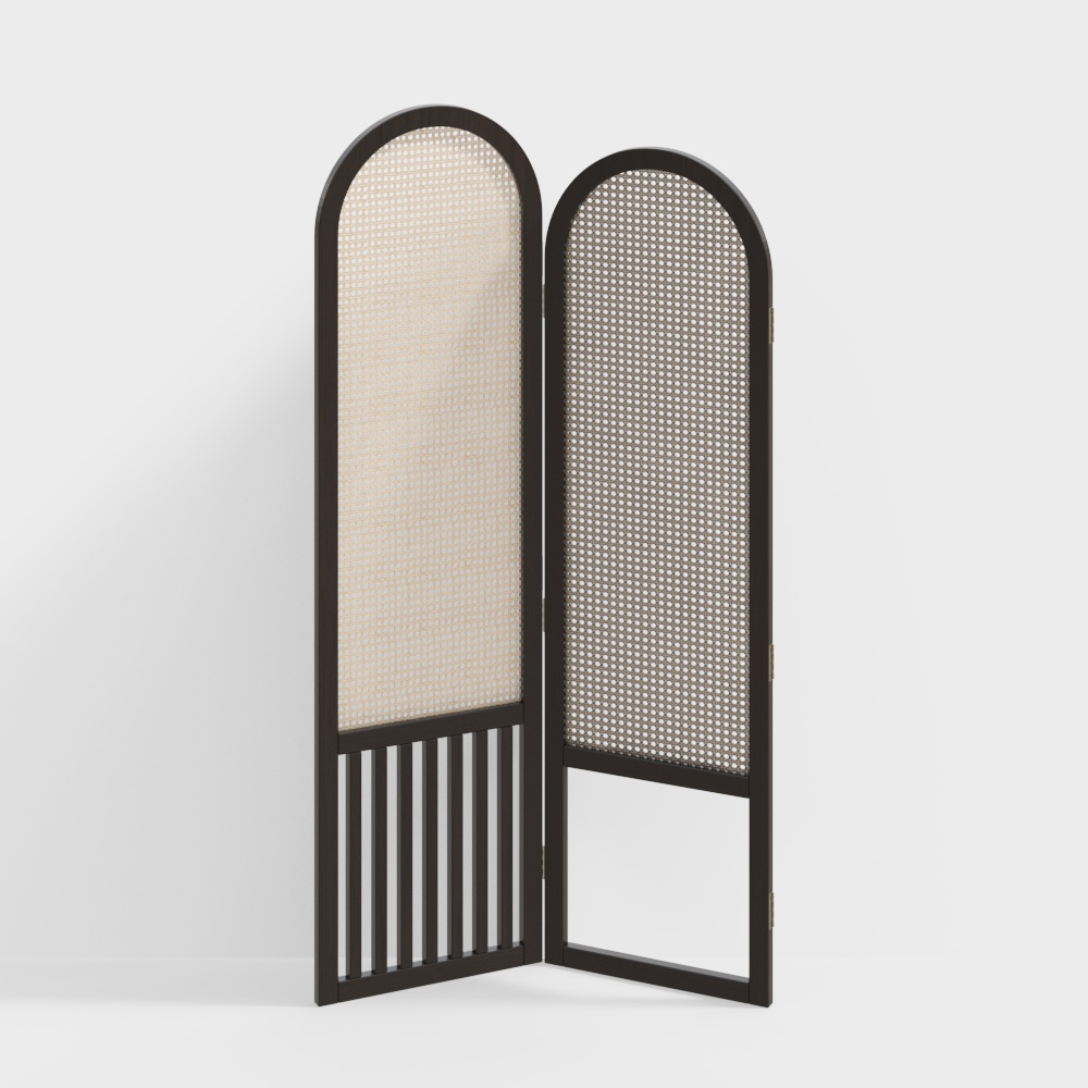 Wabi-sabi antique style living room screen