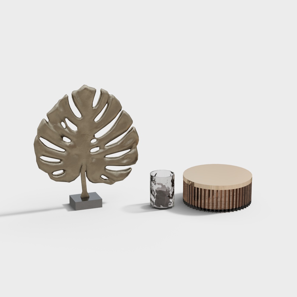Natural Rhythm 3D Model – Tropical Low-Poly Design