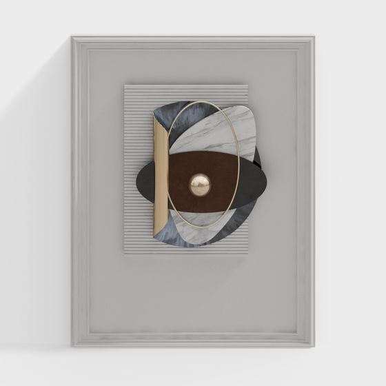 Geometric Art 3D Model with Luxurious Aesthetics