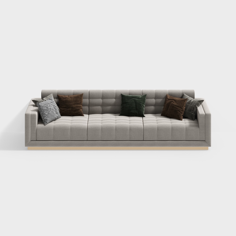Modern light luxury living room multi-person sofa