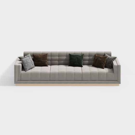 Elegant Low-Poly Sofa 3D Model for Modern Interiors