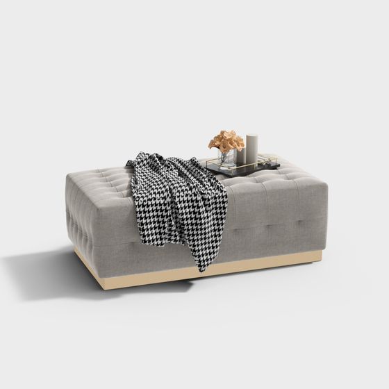 Affordable Luxury Living Room Sofa Chair 3D Model in Gray
