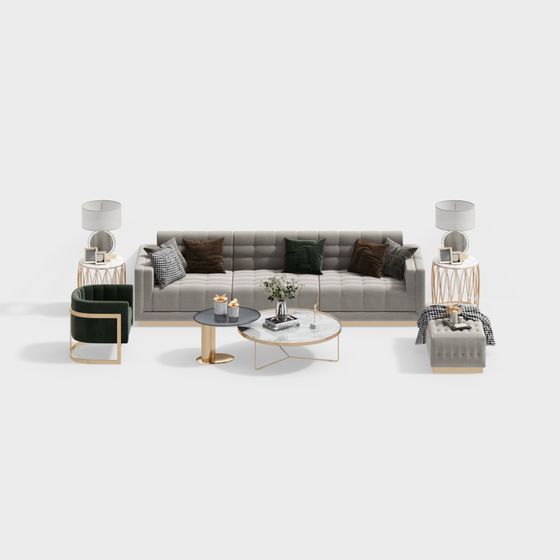 Urban Living Room Set 3D model